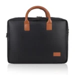 vegan unisex black laptop bag for men and women