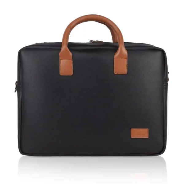 vegan unisex black laptop bag for men and women