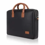 vegan unisex black laptop bag for men and women