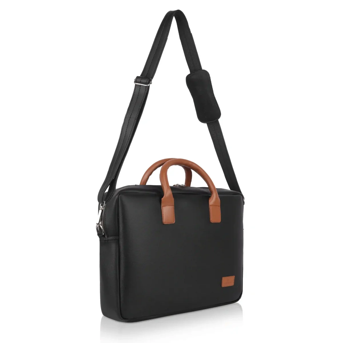 vegan unisex black laptop bag for men and women