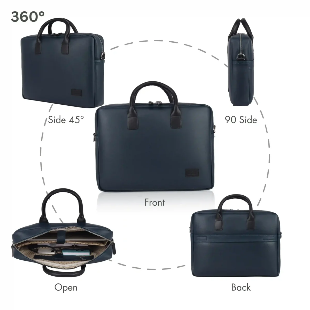vegan unisex blue laptop bag for men and women
