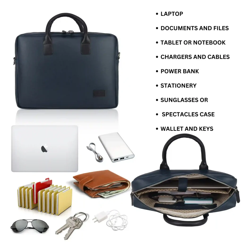 vegan unisex blue laptop bag for men and women