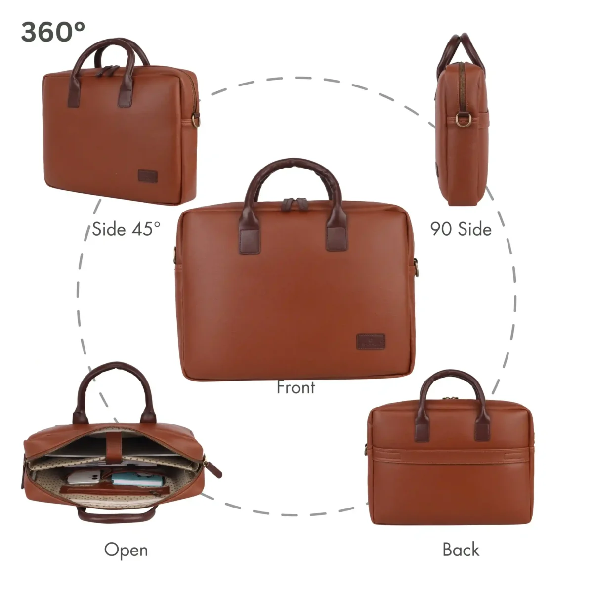 vegan unisex tan laptop bag for men and women