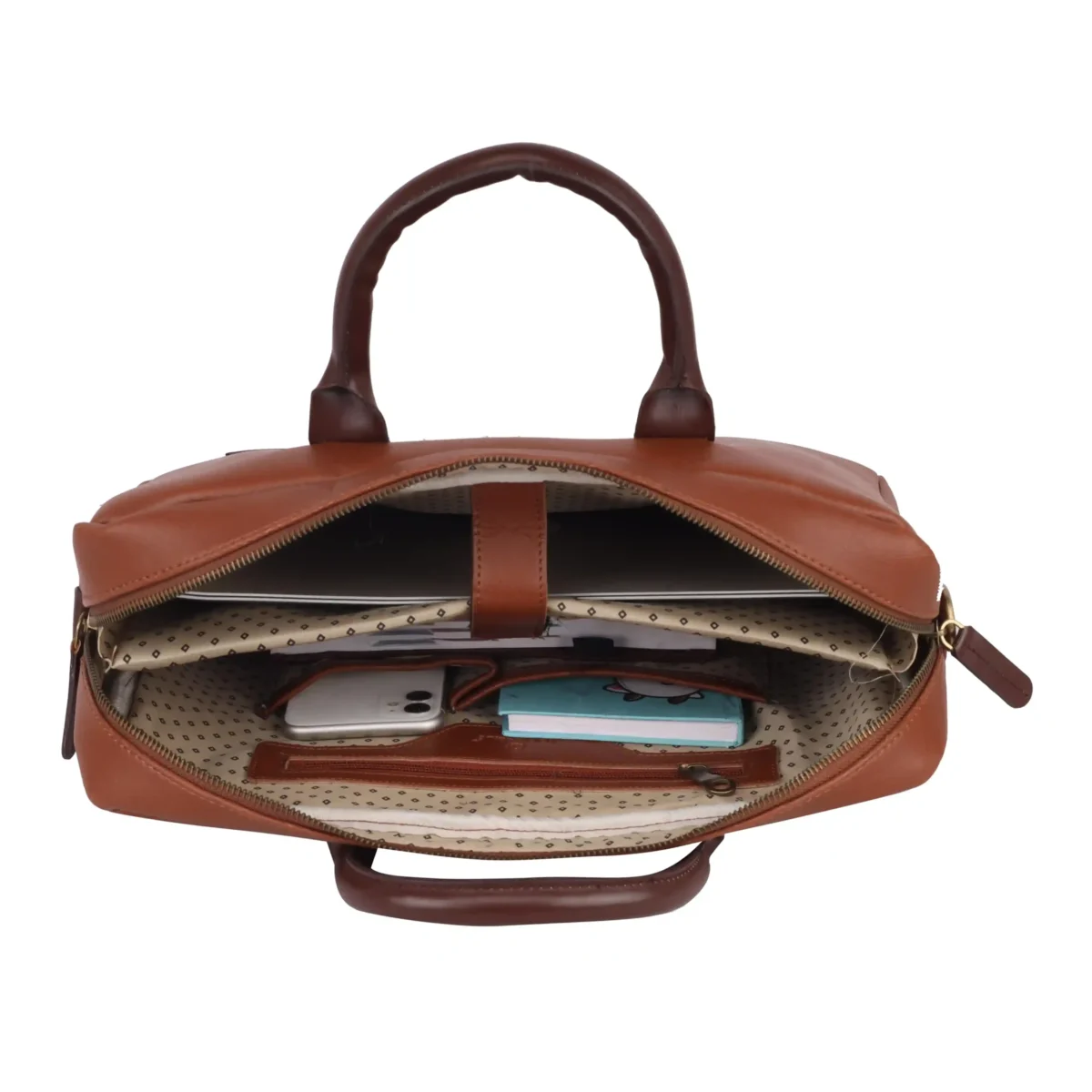 vegan unisex tan laptop bag for men and women