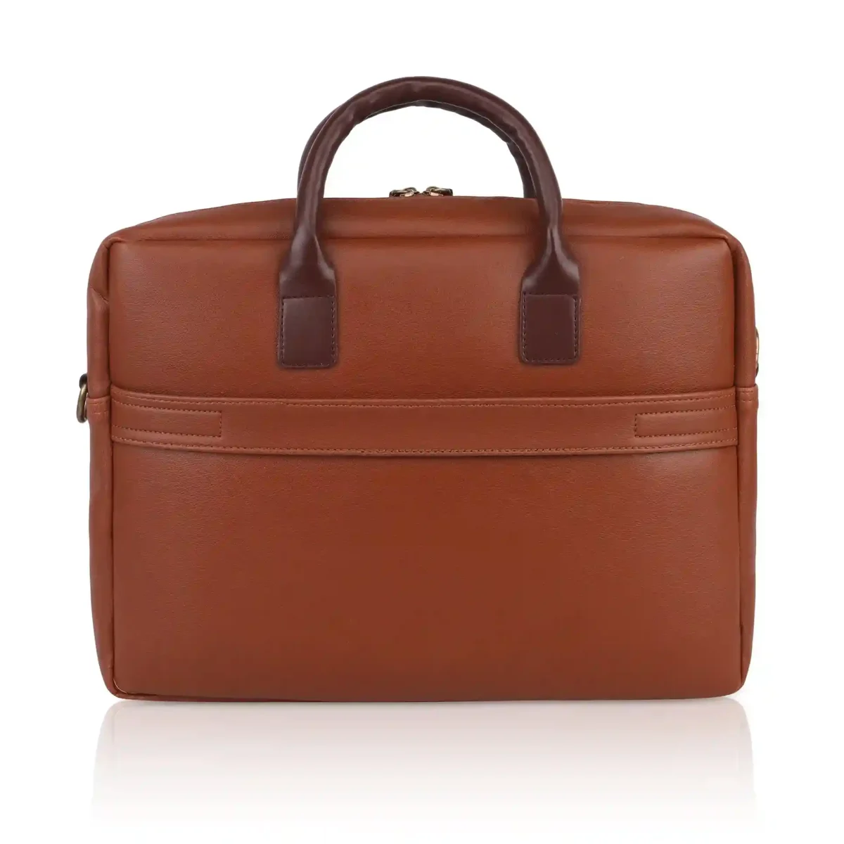 vegan unisex tan laptop bag for men and women