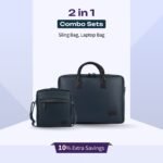 2 in 1 Combo Set of Sling Bag & Laptop Bag in Blue Colour