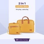 2 in 1 Combo Set of Sling Bag & Laptop Bag in Yellow Colour