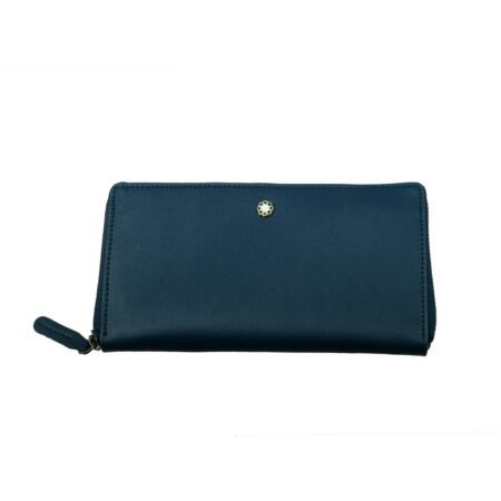 Blue RFID Wallet for Women